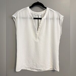 Ricki’s Cap Sleeve Blouse with Mandarin Collar